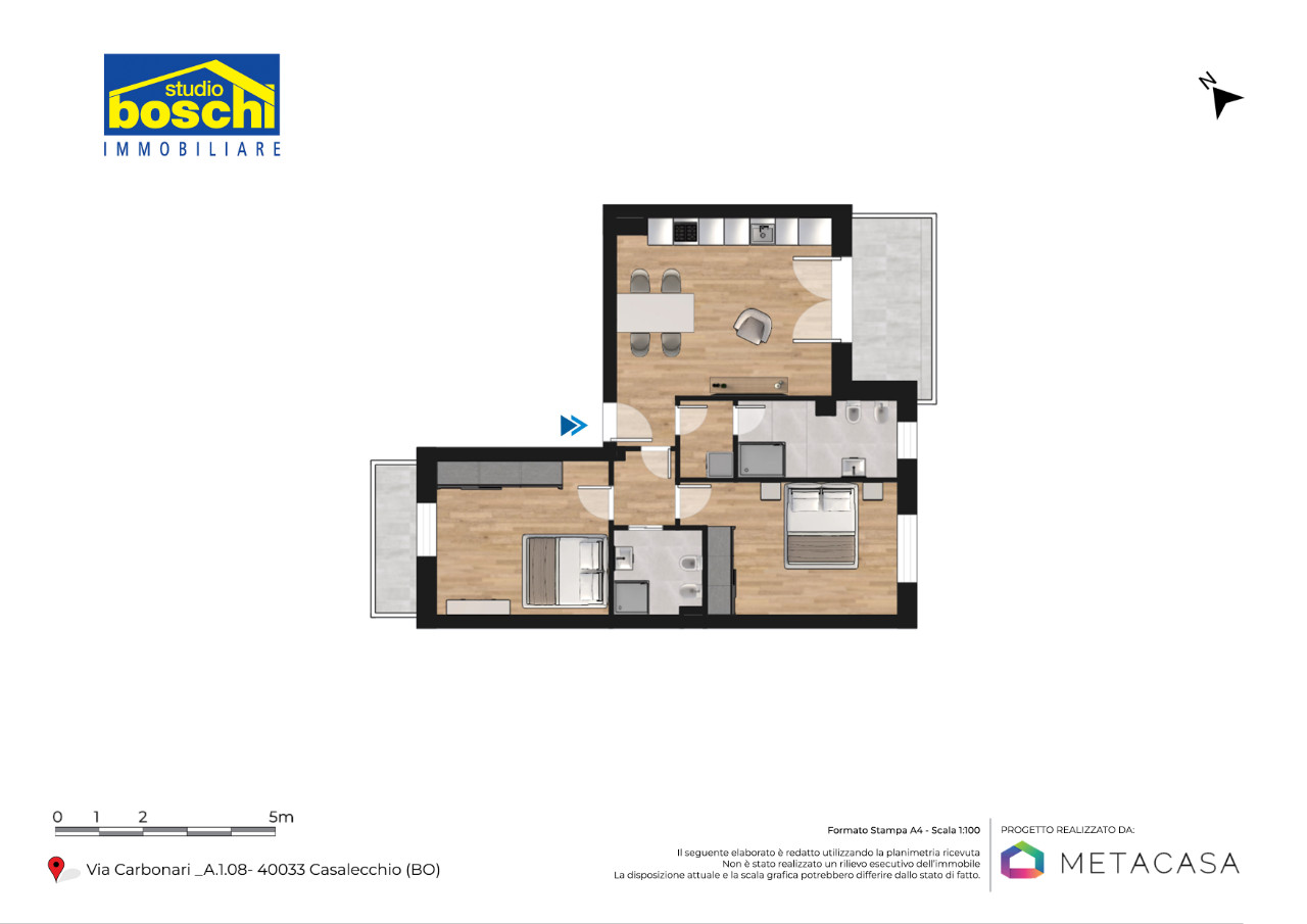 Vendita - Attico - Garibaldi - Casalecchio di Reno - € 490.000