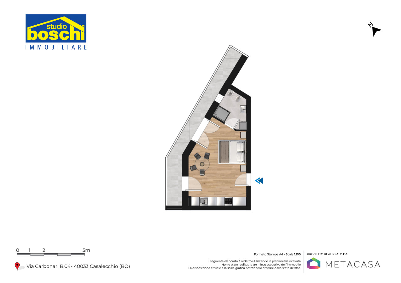 Vendita - Appartamento - Garibaldi - Casalecchio di Reno - € 185.000
